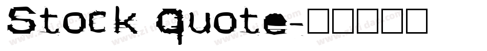 Stock Quote字体转换